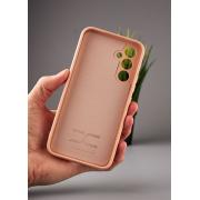 Силиконовый чехол Original pack SOFT для Samsung A54 5G (ТРИЗУБ) пудра