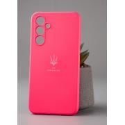 Силиконовый чехол Original pack SOFT для Samsung A54 5G (ТРИЗУБ) малиновый