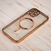 Силиконовый чехол SHINING with MagSafe для iPhone 13 Pro золотой