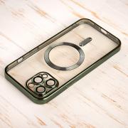Силиконовый чехол SHINING with MagSafe для iPhone 13 Pro зеленый