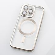 Силиконовый чехол SHINING with MagSafe для iPhone 15 Pro серый