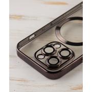 Силиконовый чехол SHINING с поддержкой MagSafe для iPhone 14 Pro черный