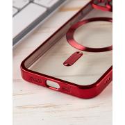 Силиконовый чехол SHINING с поддержкой MagSafe для iPhone 15 красный