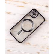 Силиконовый чехол SHINING with MagSafe для iPhone 15 Plus темно-фиолетовый