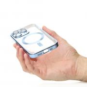 Силиконовый чехол SHINING with MagSafe для iPhone 13 Pro синий