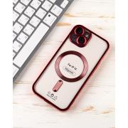 Силиконовый чехол SHINING with MagSafe для iPhone 14 красный