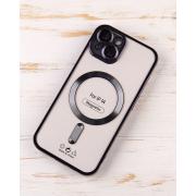 Силиконовый чехол SHINING with MagSafe для iPhone 14 темно-фиолетовый