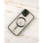 Силиконовый чехол SHINING with MagSafe для iPhone 14 зеленый