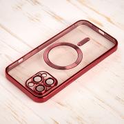 Силиконовый чехол SHINING with MagSafe для iPhone 14 Pro Max красный