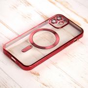 Силиконовый чехол SHINING with MagSafe для iPhone 12 красный
