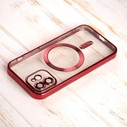 Силиконовый чехол SHINING with MagSafe для iPhone 12 красный