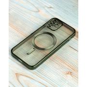 Силиконовый чехол SHINING with MagSafe для iPhone 12 зеленый
