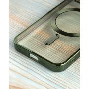 Силиконовый чехол SHINING with MagSafe для iPhone 12 зеленый