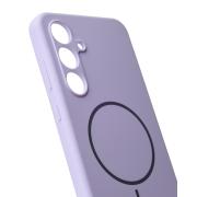 Силиконовый чехол Slim Ring Soft с поддержкой MagSafe для Samsung S24 FE violet