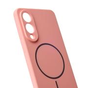 Силиконовый чехол Slim Ring Soft с поддержкой MagSafe для Samsung S25 Edge pink