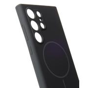 Силиконовый чехол Slim Ring Soft с поддержкой MagSafe для Samsung S24 Ultra stone gray