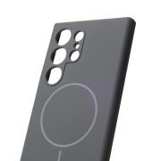 Силиконовый чехол Slim Ring Soft с поддержкой MagSafe для Samsung S24 Ultra stone gray