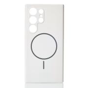 Силиконовый чехол Slim Ring Soft с поддержкой MagSafe для Samsung S24 Ultra white