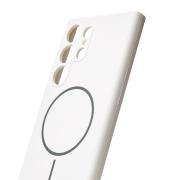 Силиконовый чехол Slim Ring Soft с поддержкой MagSafe для Samsung S24 Ultra white