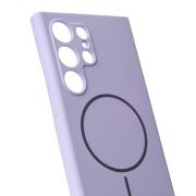 Силиконовый чехол Slim Ring Soft с поддержкой MagSafe для Samsung S24 Ultra violet