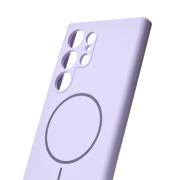 Силиконовый чехол Slim Ring Soft с поддержкой MagSafe для Samsung S24 Ultra violet
