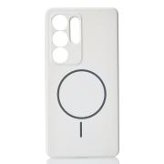 Силиконовый чехол Slim Ring Soft с поддержкой MagSafe для Samsung S25 Ultra white