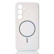 Силиконовый чехол Slim Ring Soft с поддержкой MagSafe для Samsung S24 FE white