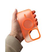 Силиконовый чехол SOFT MATT с поддержкой MagSafe для iPhone 12/12 Pro orange