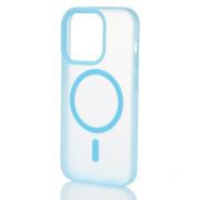 Силиконовый чехол SOFT MATT с поддержкой MagSafe для iPhone 12/12 Pro light blue