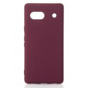 Силиконовый чехол SOFT Silicone Case для Google Pixel 8A (без лого) бордовый