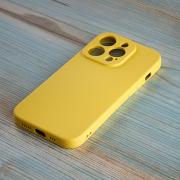 Силиконовый чехол SOFT Silicone Case для iPhone 14 Pro (без лого) лимонный