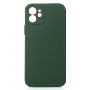 Силиконовый чехол SOFT Silicone Case для iPhone 12 (без лого) темно-зеленый