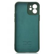 Силиконовый чехол SOFT Silicone Case для iPhone 12 (без лого) темно-зеленый