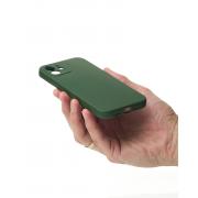 Силиконовый чехол SOFT Silicone Case для iPhone 12 (без лого) темно-зеленый