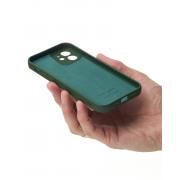 Силиконовый чехол SOFT Silicone Case для iPhone 12 (без лого) темно-зеленый