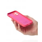 Силиконовый чехол SOFT Silicone Case для iPhone 12 (без лого) малиновый