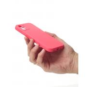 Силиконовый чехол SOFT Silicone Case для iPhone 12 (без лого) малиновый