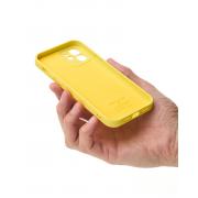 Силиконовый чехол SOFT Silicone Case для iPhone 12 (без лого) лимонный