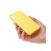 Силиконовый чехол SOFT Silicone Case для iPhone 12 (без лого) лимонный