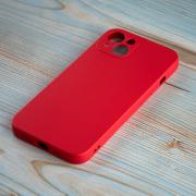 Силиконовый чехол SOFT Silicone Case для iPhone 14 (без лого) красный