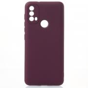 Силиконовый чехол SOFT Silicone Case для Motorola E40 (без лого) бордовый