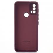 Силиконовый чехол SOFT Silicone Case для Motorola E40 (без лого) бордовый