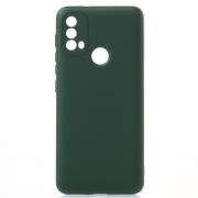 Силиконовый чехол SOFT Silicone Case для Motorola E40 (без лого) темно-зеленый