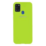 Чохол Soft Silicone Case для Samsung A21/A215 HQ (зелений, мікрофібра, з принтом)