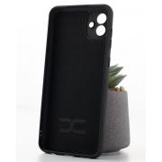 Силиконовый чехол SOFT Silicone Case для Samsung A04 (ТРИЗУБ) черный