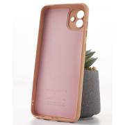 Силиконовый чехол SOFT Silicone Case для Samsung A04 (ТРИЗУБ) пудра
