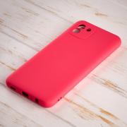 Силиконовый чехол SOFT Silicone Case для Samsung A03 (без лого) малиновый