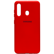Силиконовый чехол SOFT Silicone Case для Samsung A01 Core/A013F/M01 Core HQ (с логотипом) красный