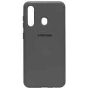 Силиконовый чехол SOFT Silicone Case для Samsung A20/ A30 HQ (с логотипом) серый