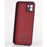 Силиконовый чехол SOFT Silicone Case для Samsung A03 (ТРИЗУБ) бордовый